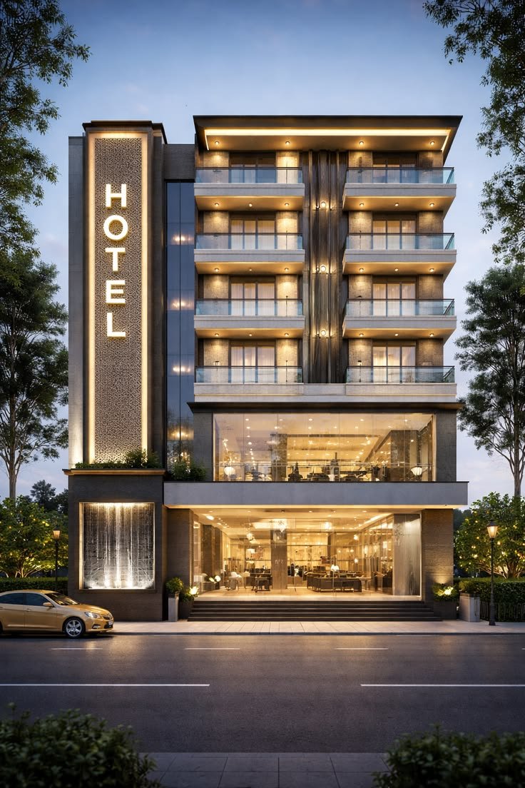 Commercial hotel elevation design